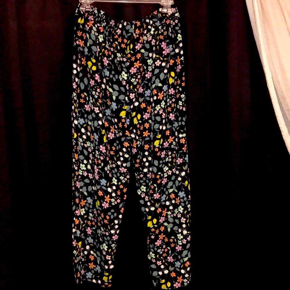 Elastic Pull on Floral Dress Pant